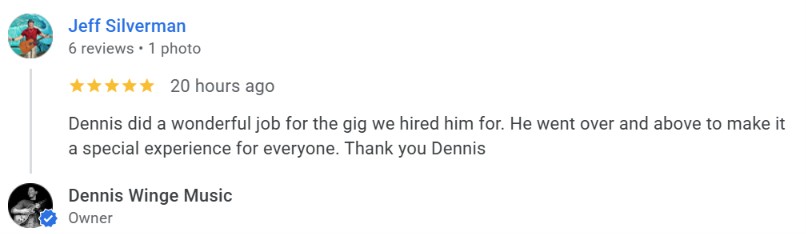 review from singing telegram company