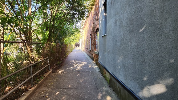 walkway to parking at events on front