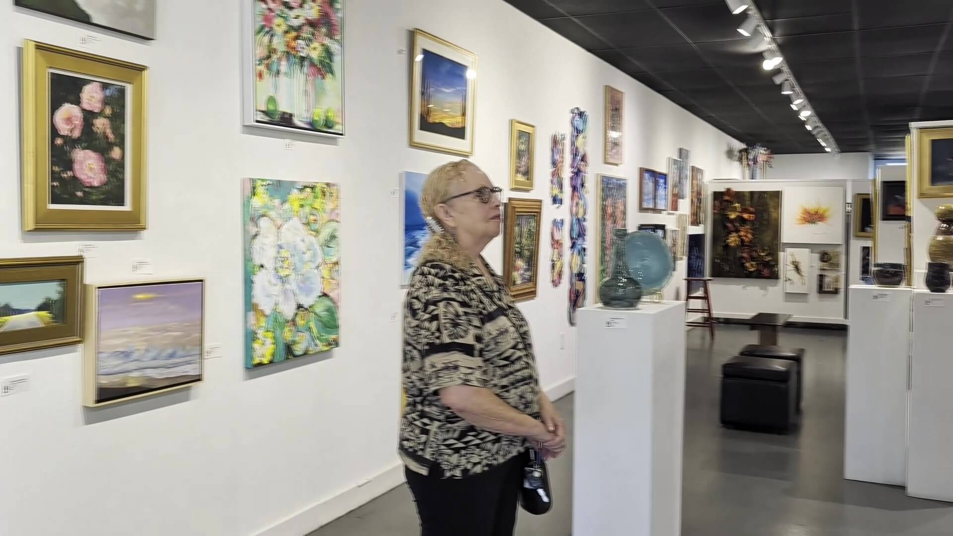 woman at William H. Miller Studios during ArtWalk